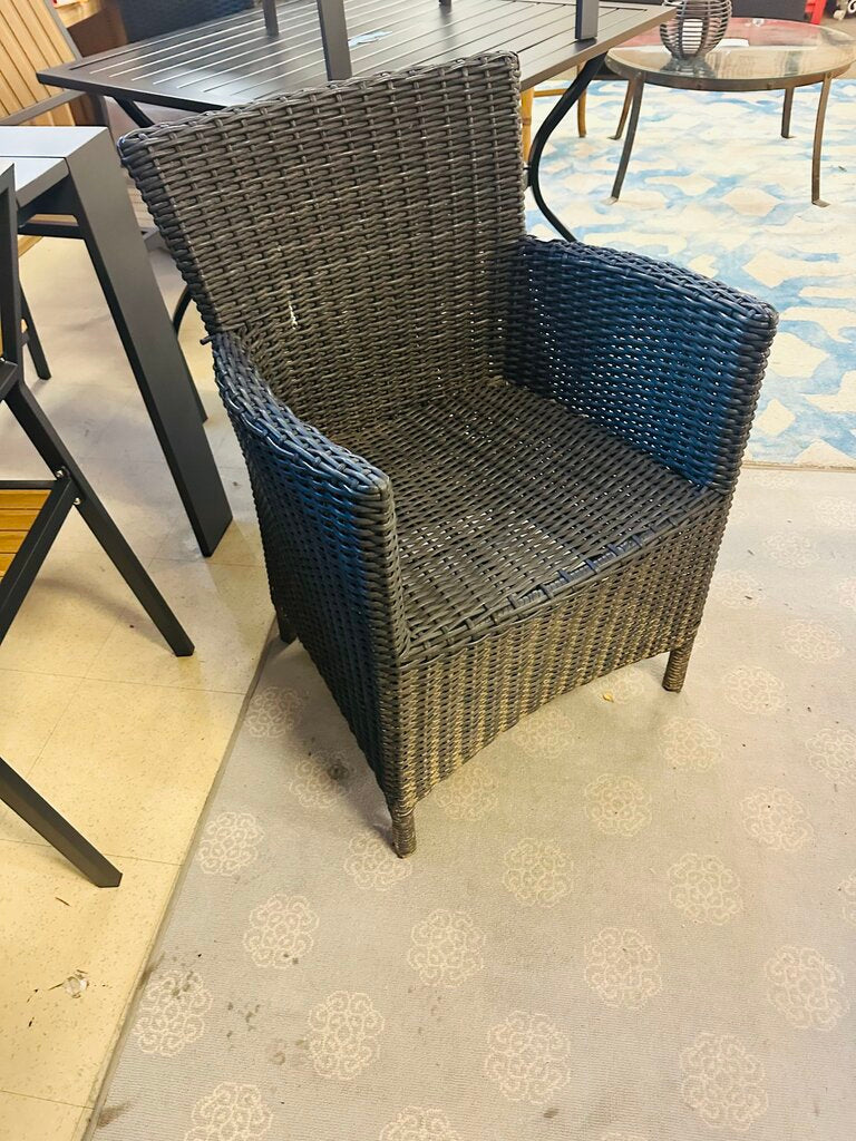 Black Wicker Chairs (set of 6)
