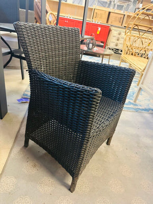 Black Wicker Chairs (set of 6)