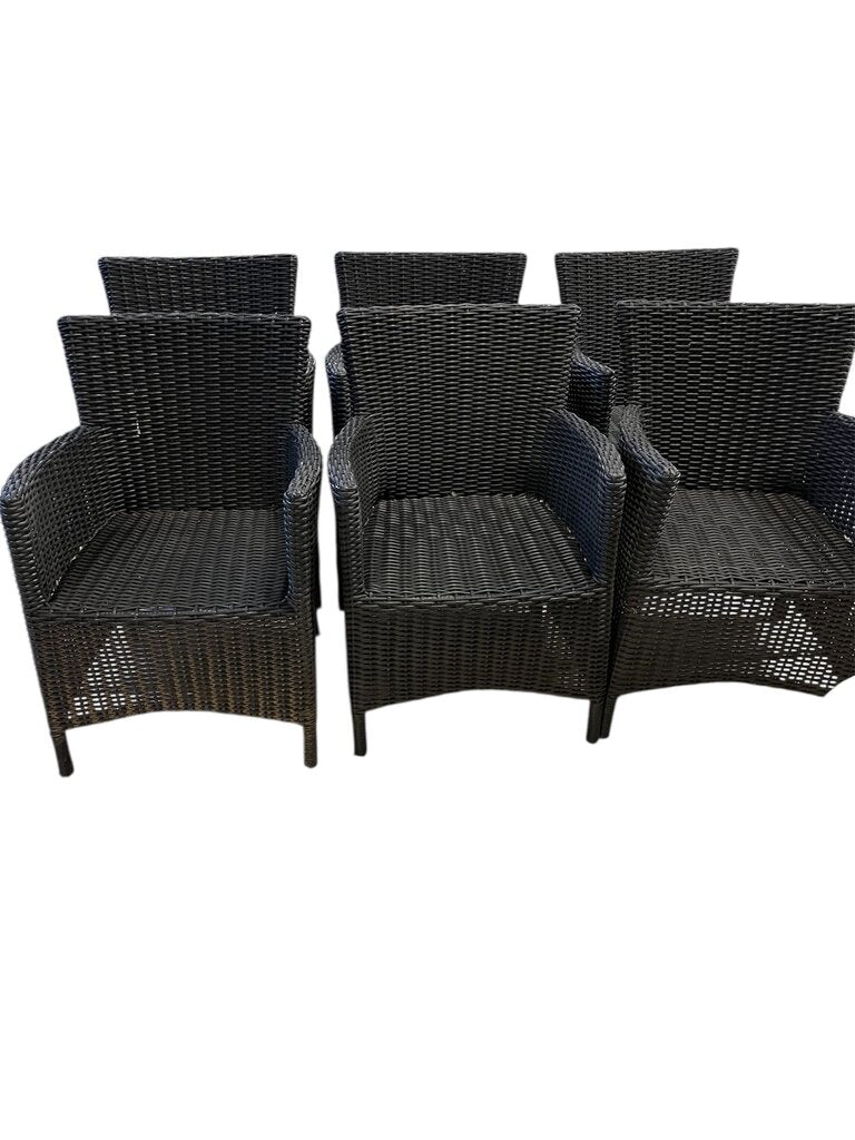 Black Wicker Chairs (set of 6)