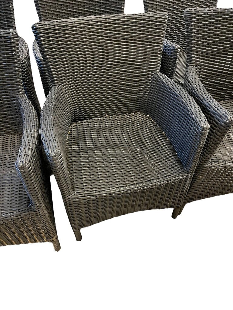 Black Wicker Chairs (set of 6)