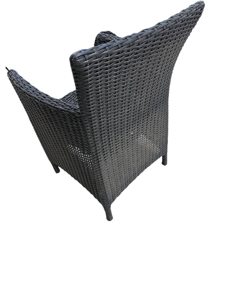 Black Wicker Chairs (set of 6)