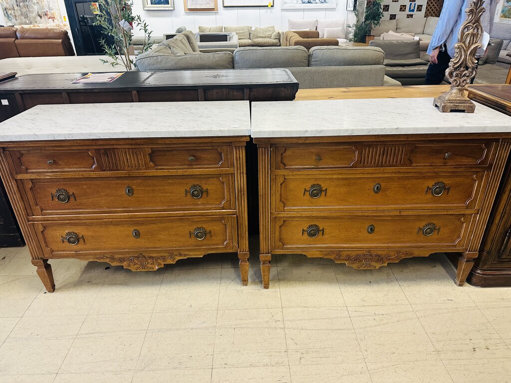 Italian 2 Drawer Commodes (pair)