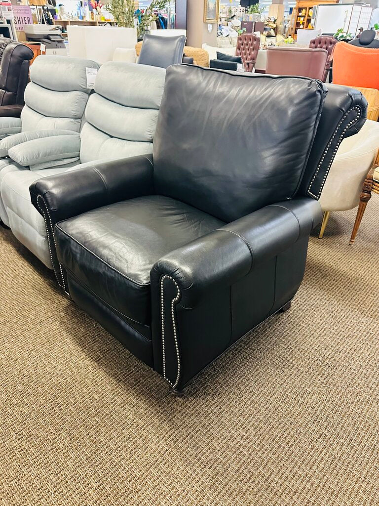 Studded Leather Recliner Chair