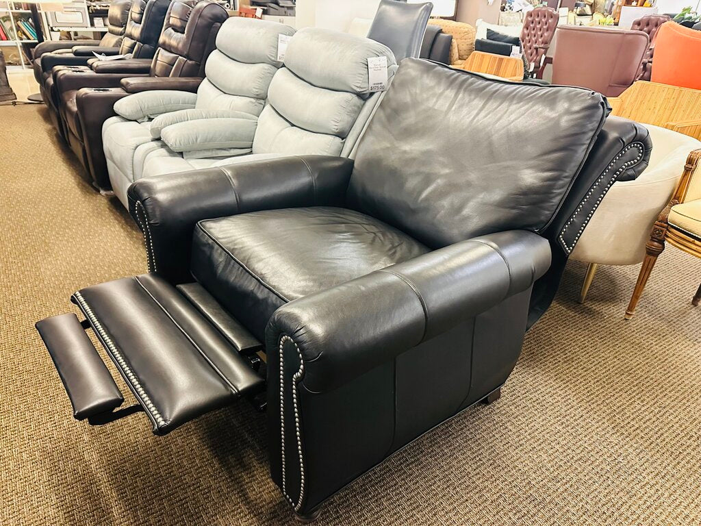 Studded Leather Recliner Chair