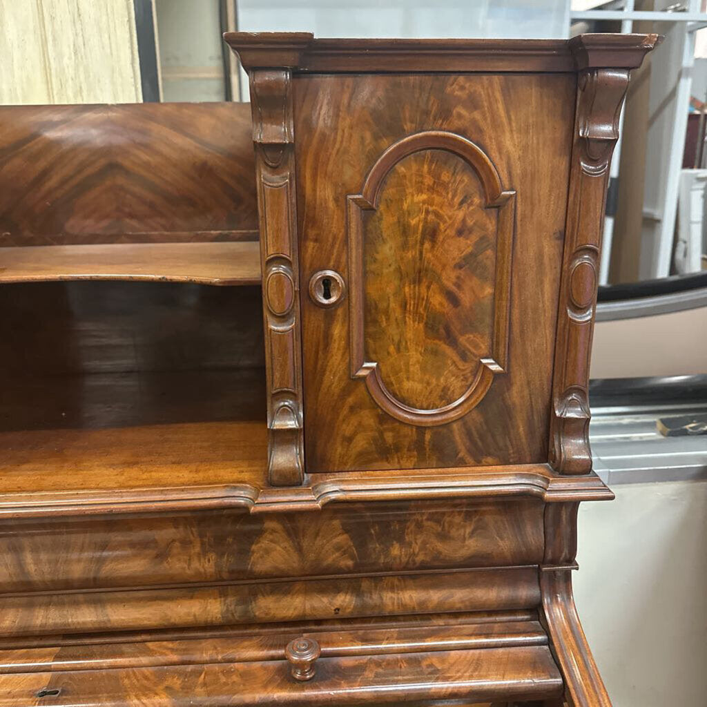 Biedermeier Rolltop Secretary Desk Antique Vintage