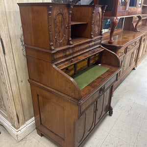 Biedermeier Rolltop Secretary Desk Antique Vintage