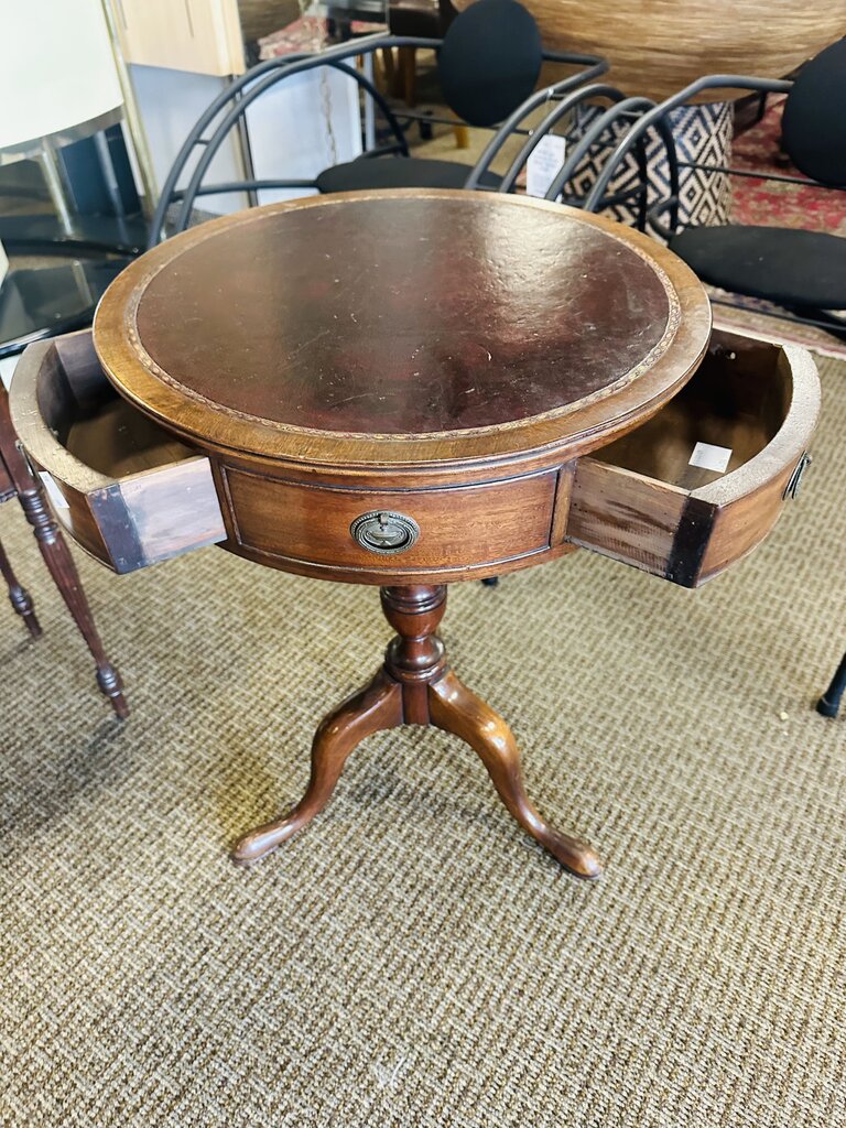 Antiquarian Georgian Mahogany Pedestalized Drum Table
