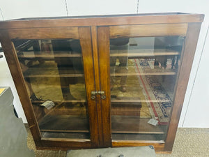 Glass Front Double Door Bookcase 57x12x52