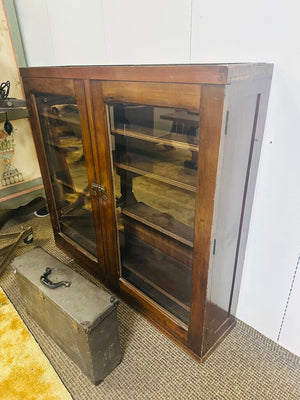 Glass Front Double Door Bookcase 57x12x52