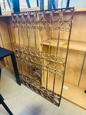 Vintage Rustic Wrought Iron Gate Panel 39x53