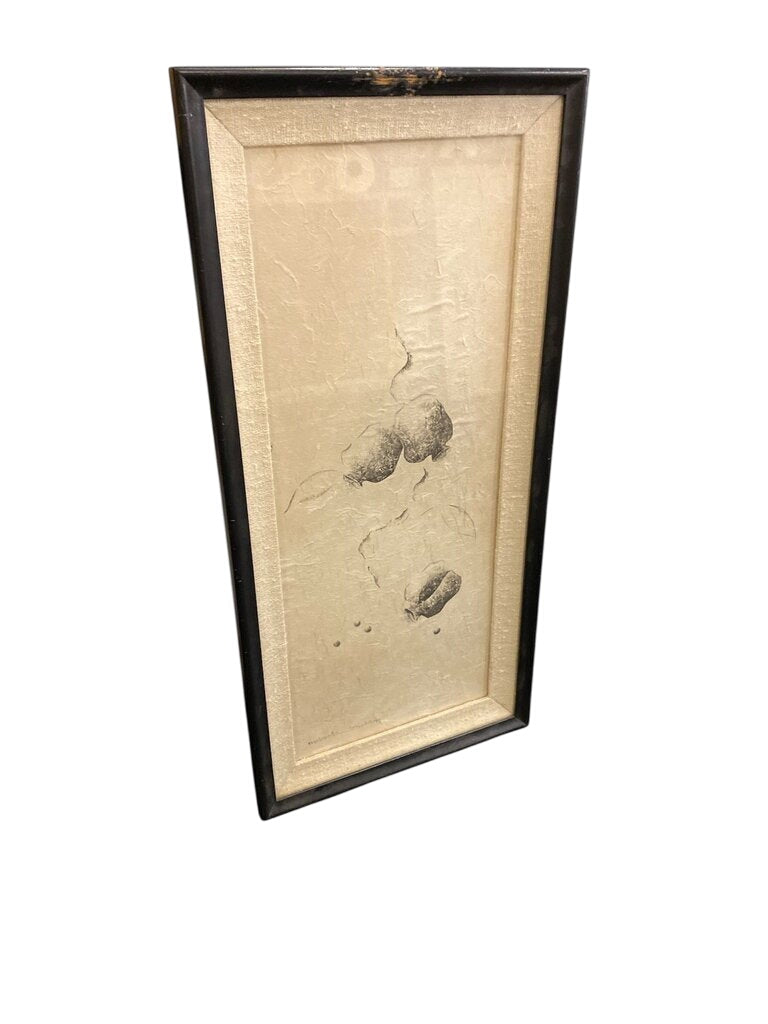 Signed Pomegranates Panel Archival Fiber Paper