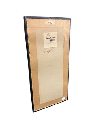 Vintage Pomegranate Fiber Panel Art Signed