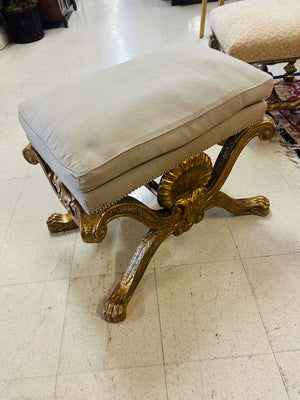 Georgian Giltwood Stool Antique Carved Base