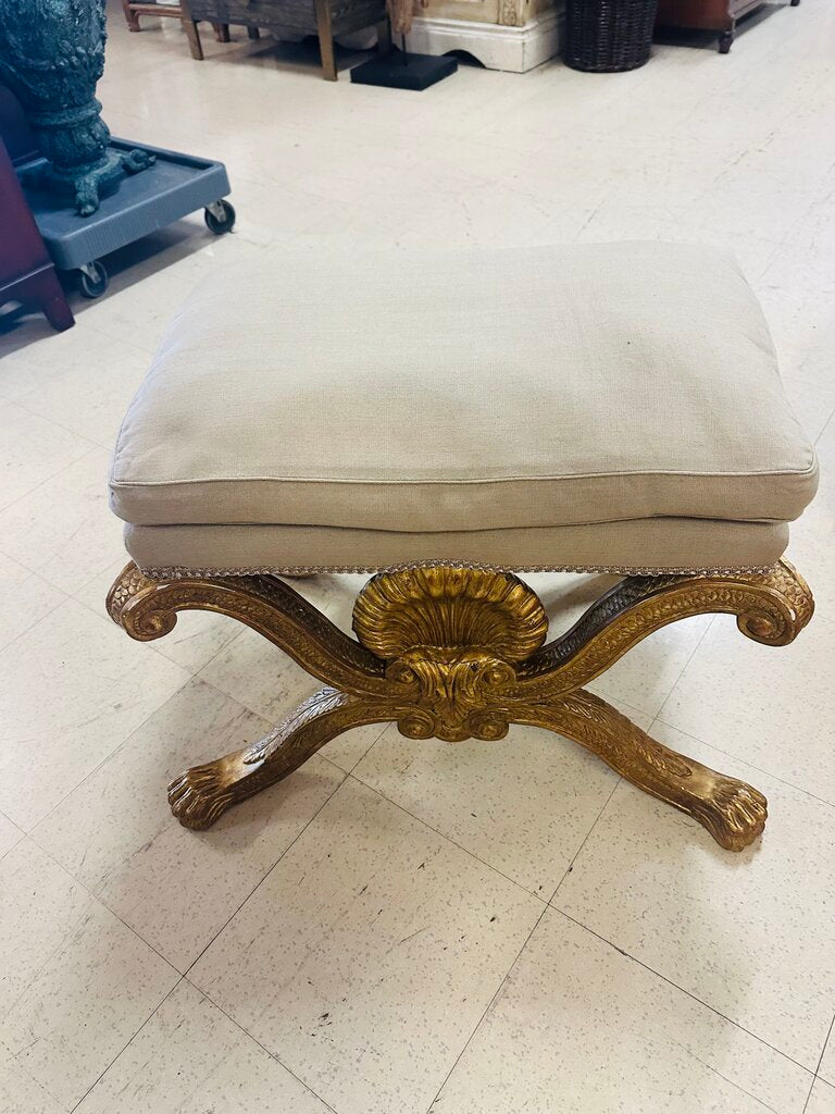 Georgian Style Giltwood Stool 25x15x21