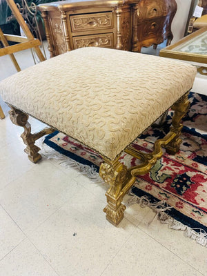 Neoclassical Louis XVI Footstool Giltwood