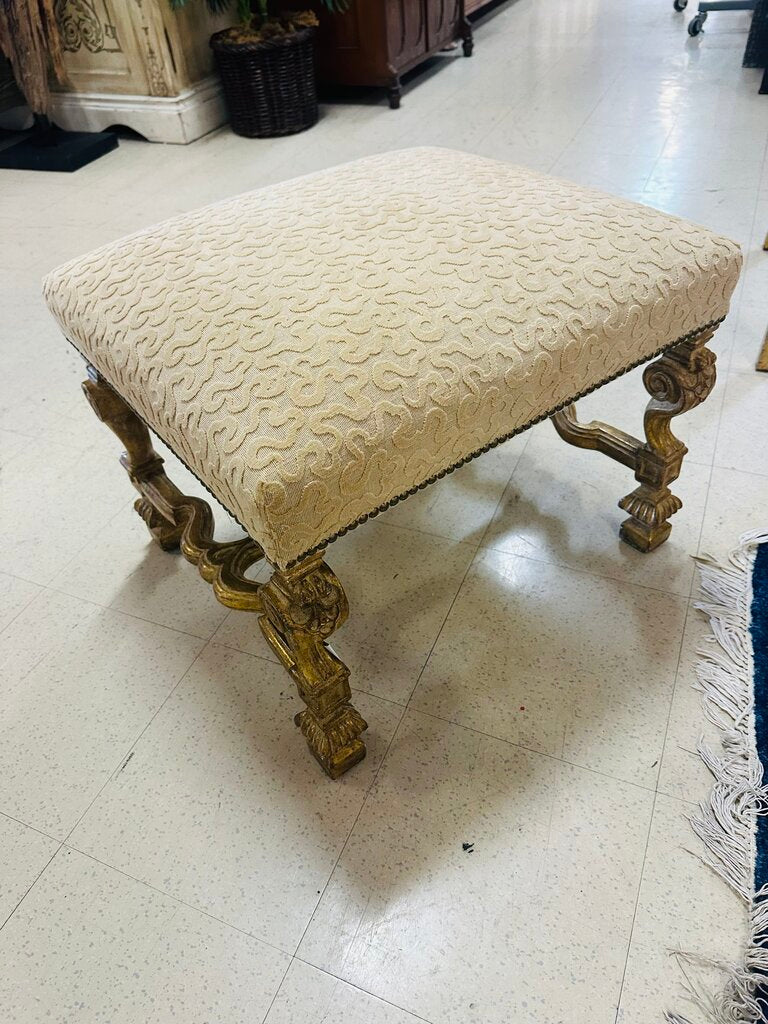 French Giltwood Louis XVI Footstool