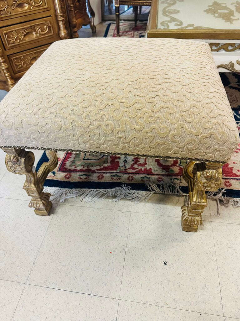 Neoclassical Louis XVI Footstool Giltwood