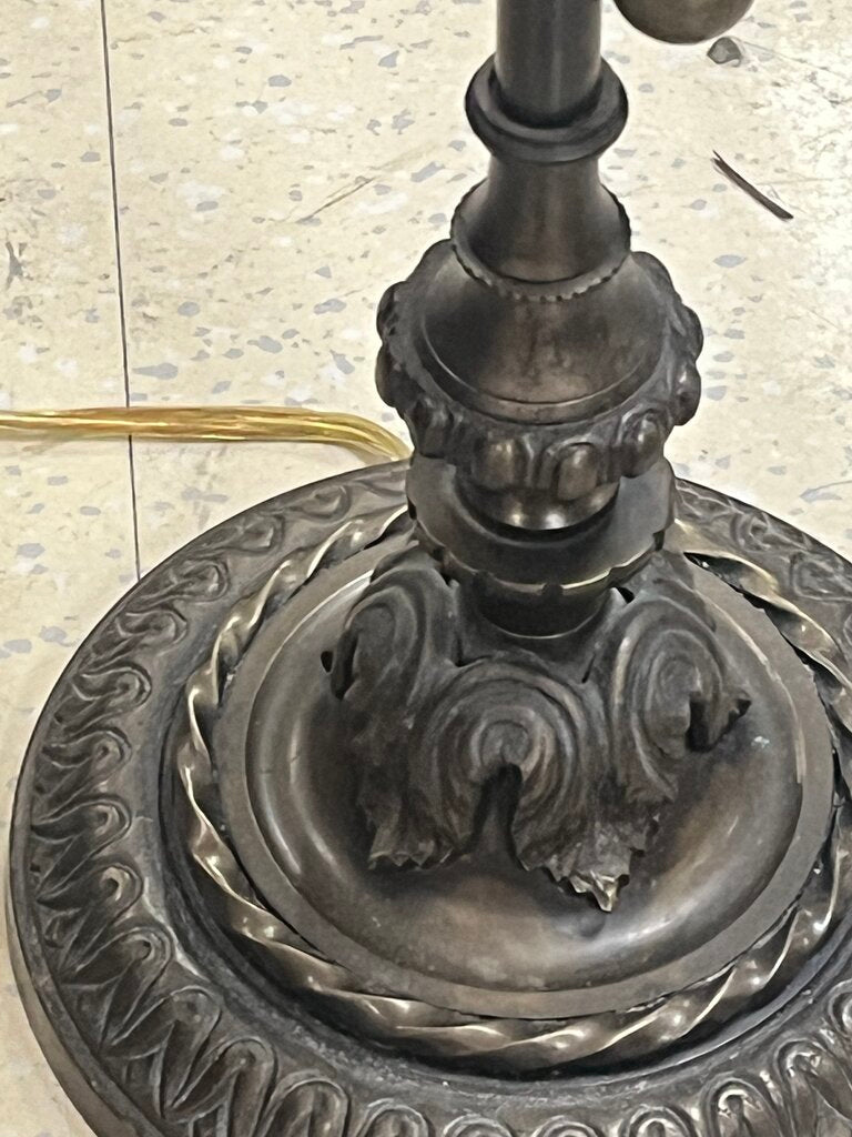 Vintage Brass Candle Stick Lamps (Pair)