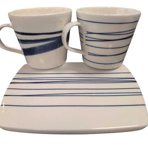 Royal Doulton Cheese Tray and 2 Mug Set