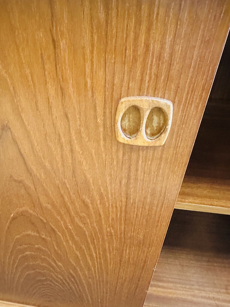 Danish Mid Century Teak Buffet and Hutch 73x20x62