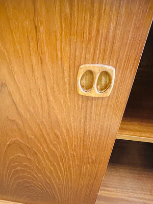 Danish Mid Century Teak Buffet and Hutch 73x20x62