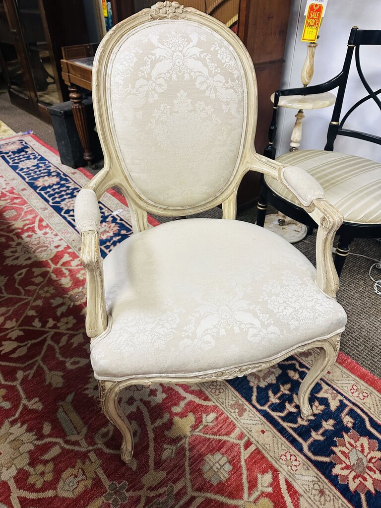 French Provincial Armchair Upholstered