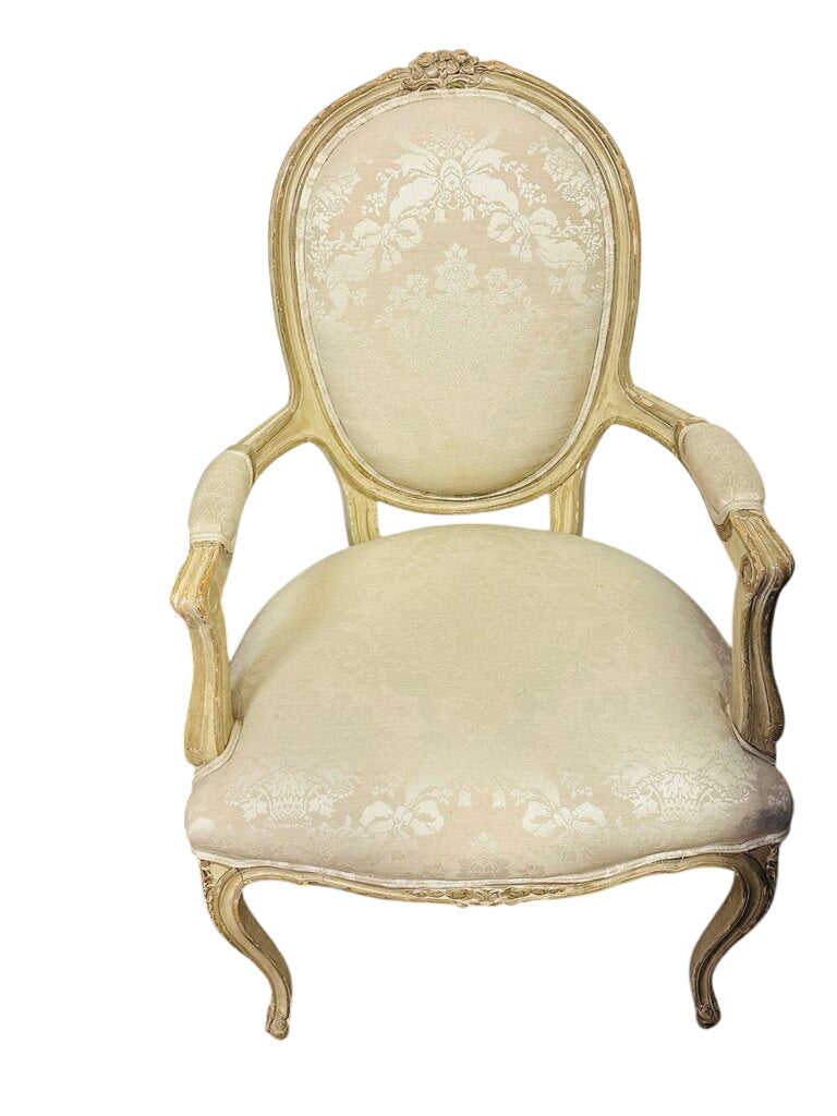 French Provincial Armchair Upholstered