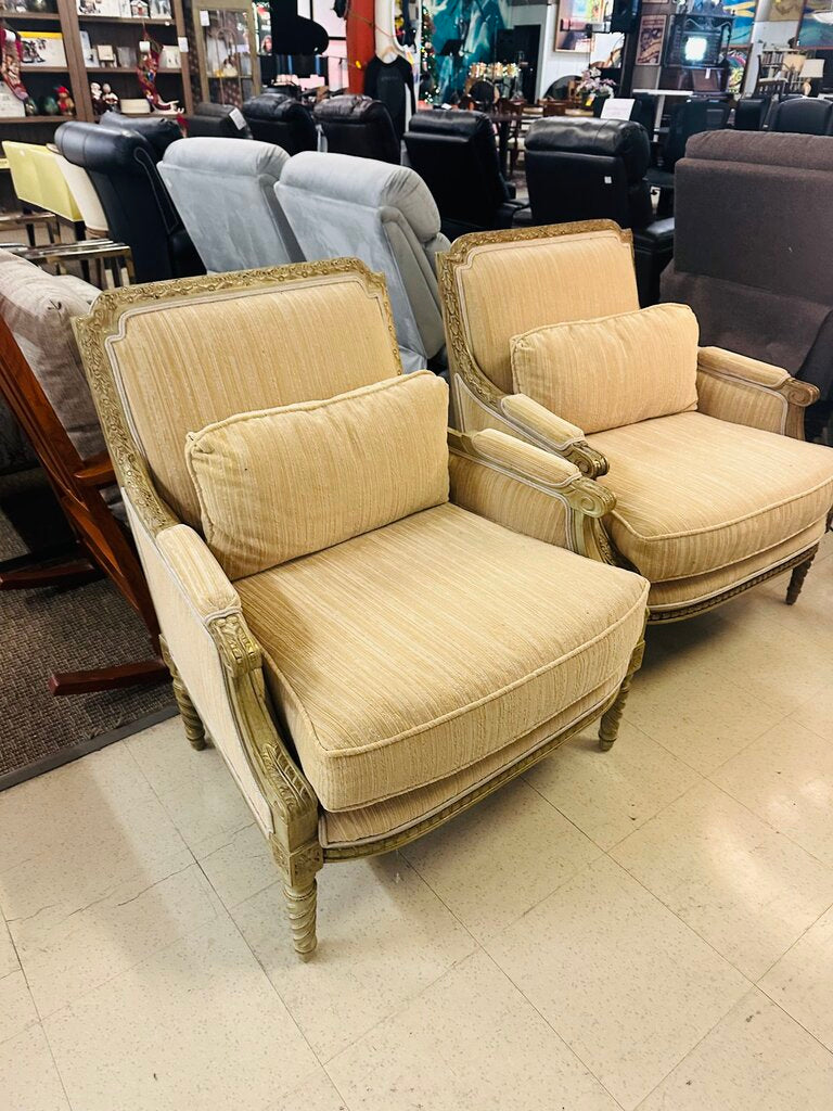 French Square Back Armchairs (pair)