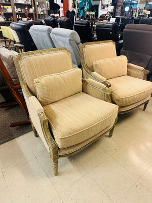 French Square Back Armchairs (pair)