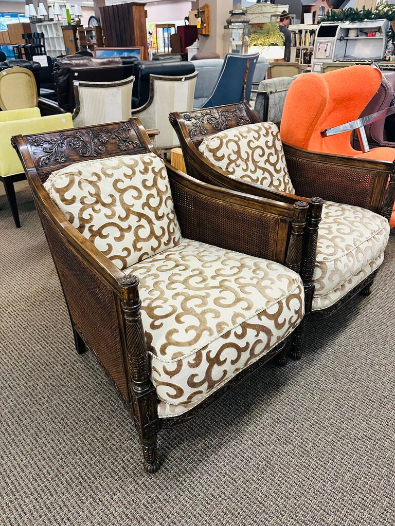 Edwardian Lounge Chairs Pair