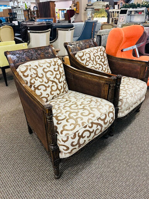 Edwardian Lounge Chairs Pair
