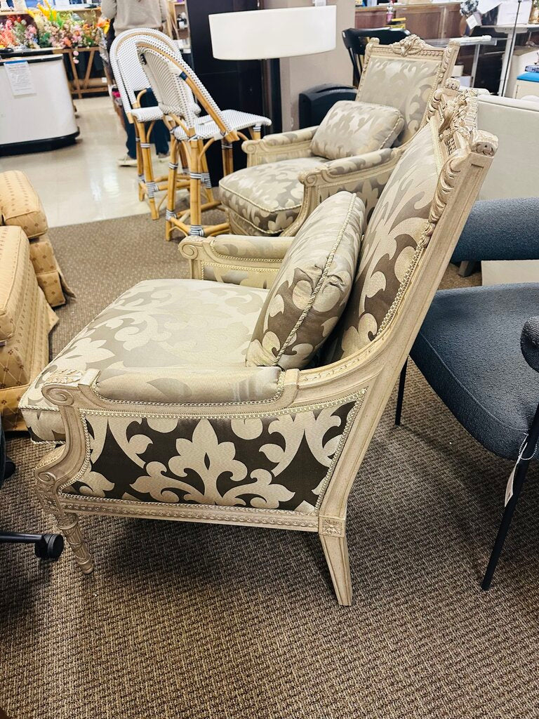 French Bergere Chairs Wood Frame