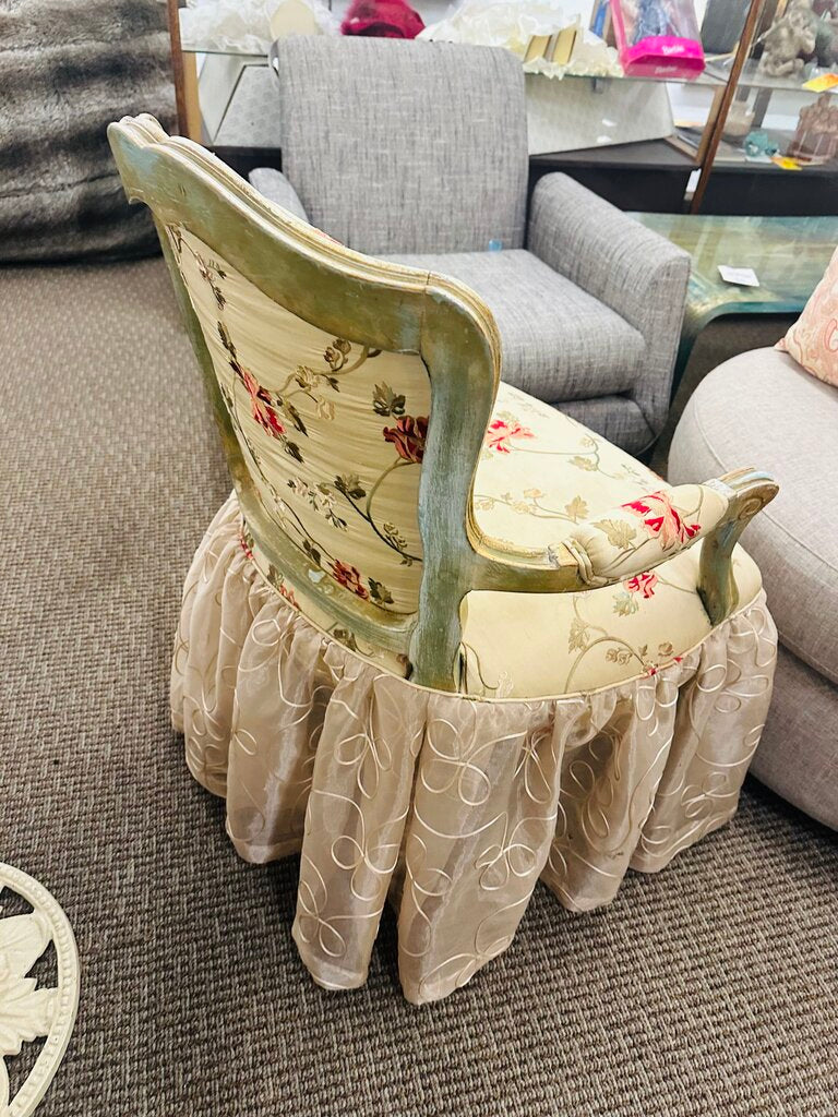French Chair With Ruffled Skirt
