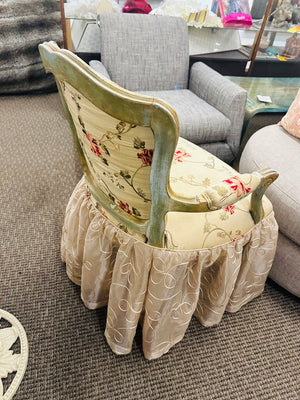 French Chair With Ruffled Skirt