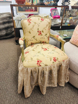 French Chair With Ruffled Skirt