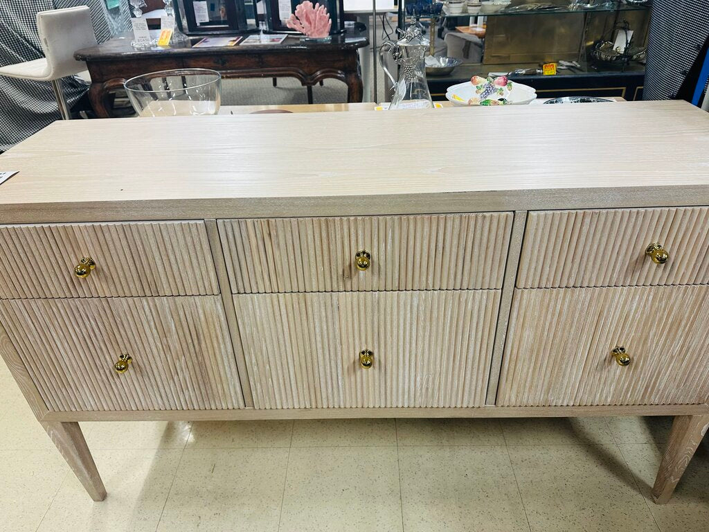 Palmer Classic Large Solid Oak Sturdy Sideboard 58-Inch