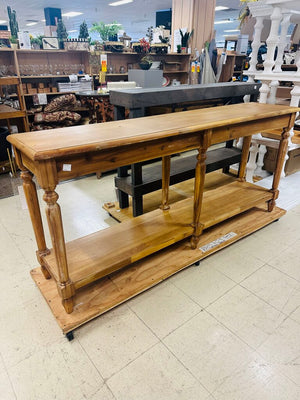 Wooden Console Table Two Drawers