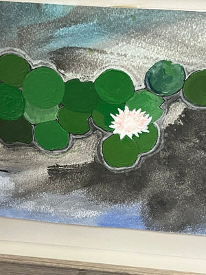 Matt Wilson Villa Pond Watercolor & Acrylic 2023 10.5x12.5