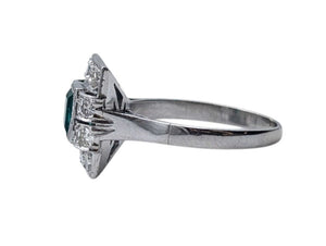 Ring PT Center Emerald & Diamonds