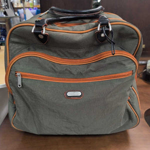 Baggallini Travel Bag Luggage Rolling Carry On-Olive & Rust