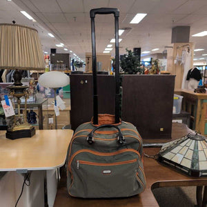 Baggallini Travel Bag Luggage Rolling Carry On-Olive & Rust