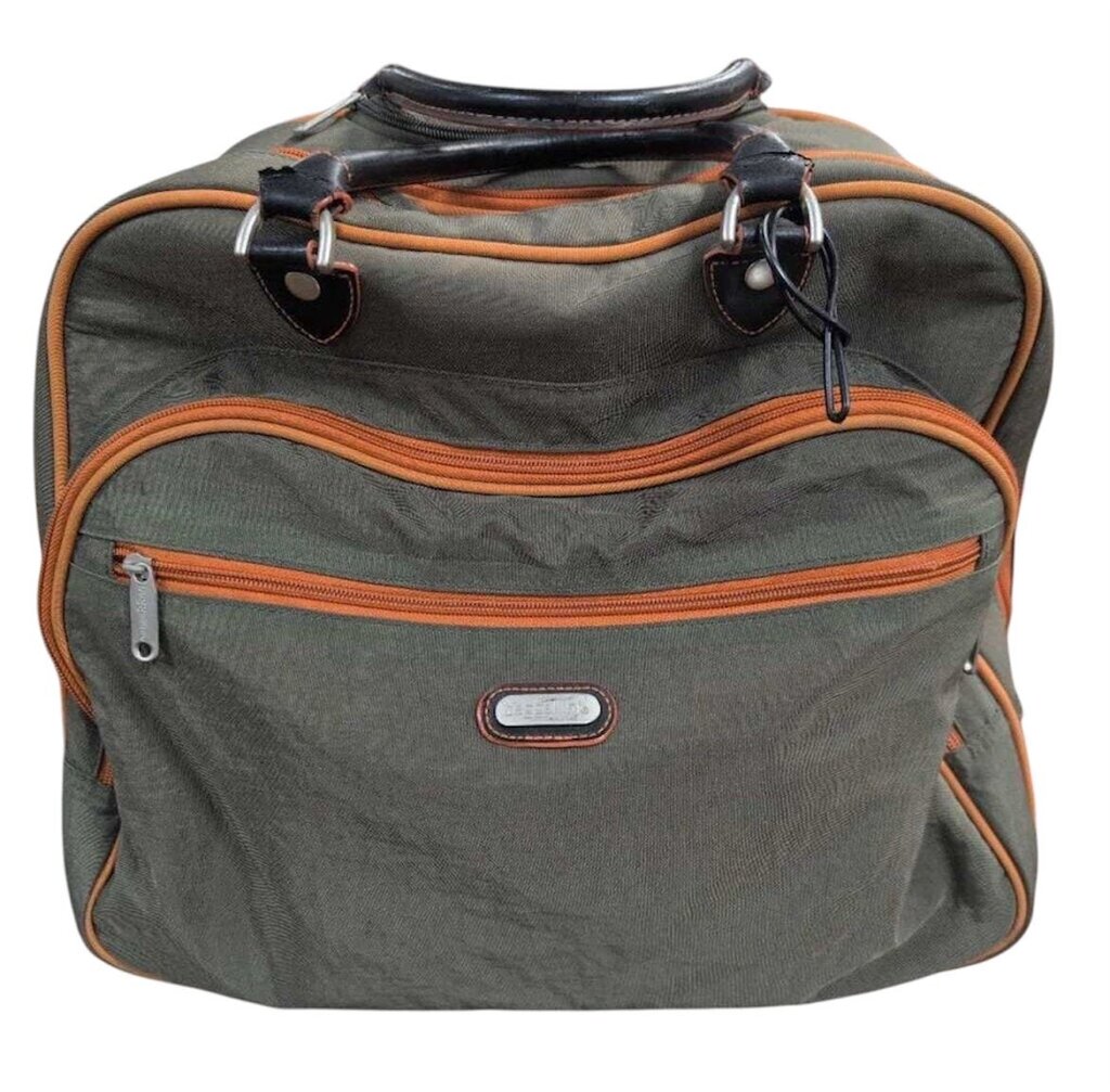 Baggallini Travel Bag Luggage Rolling Carry On-Olive & Rust