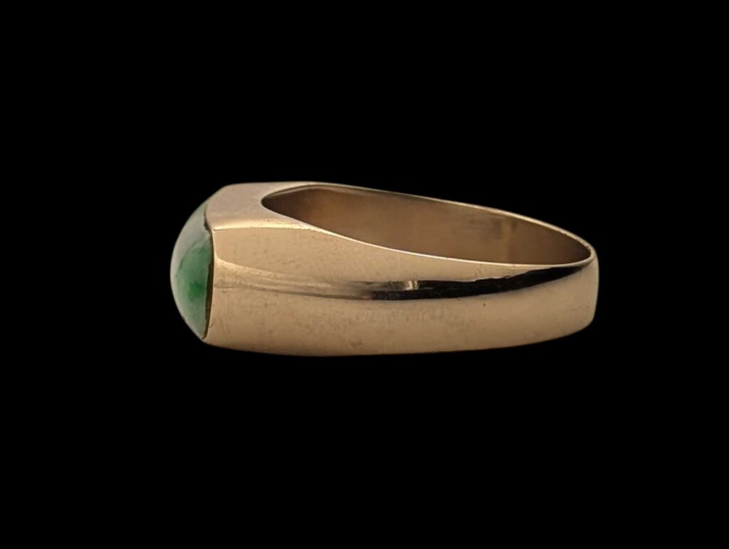 Ring 14k Yellow Gold w/ Jade (Large)