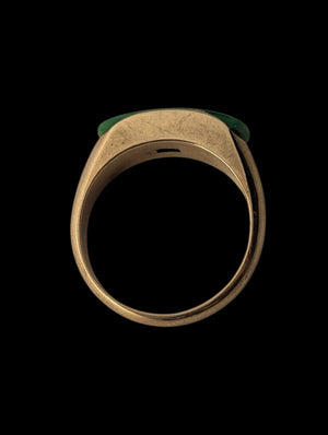 Ring 14k Yellow Gold w/ Jade (Small)