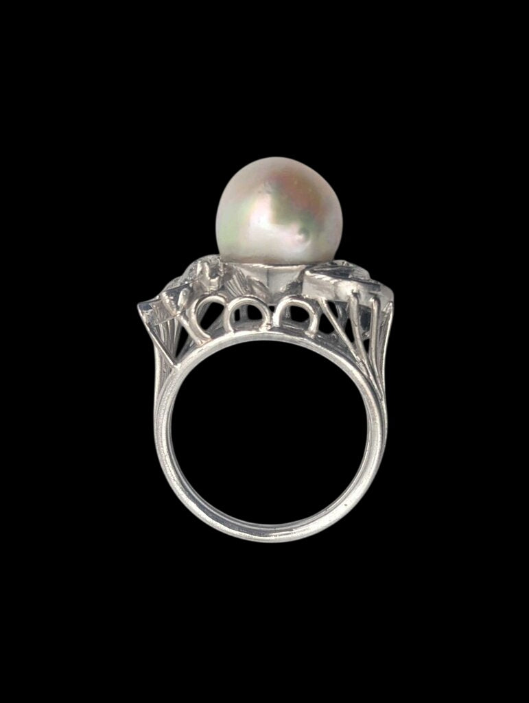 Ring Pearl & Diamonds Mixed Metals (AG, AU, PD, RH)