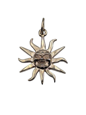 Pendant 14k Yellow Gold Sun w/ Face