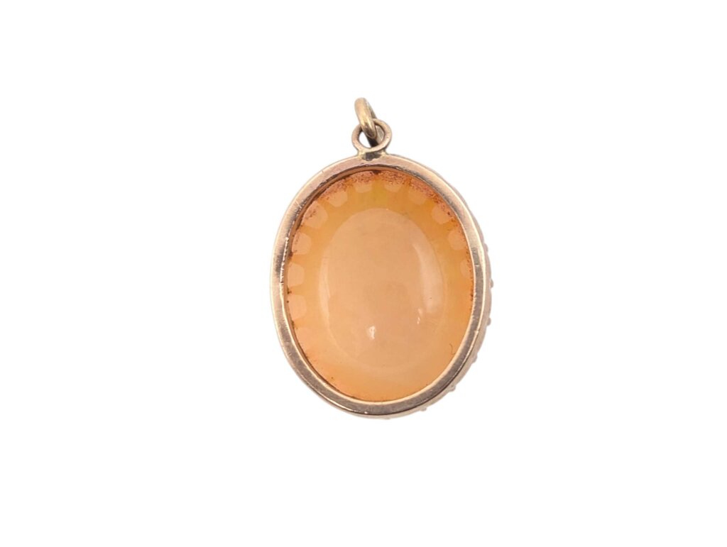 Pendant 10k Yellow Gold Jelly Opal (Large Cabochon)