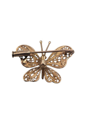 Pin 10k Yellow Gold Butterfly