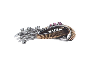 Brooch AU & PD Diamonds & Rubies