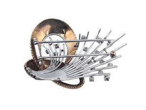 Brooch AU & PD Diamonds & Rubies